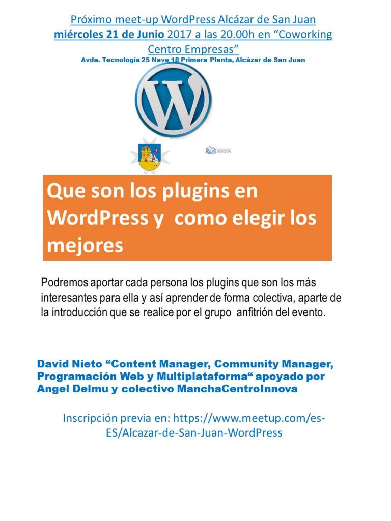 Meet Up WordPress Alcazar de San Juan Junio17